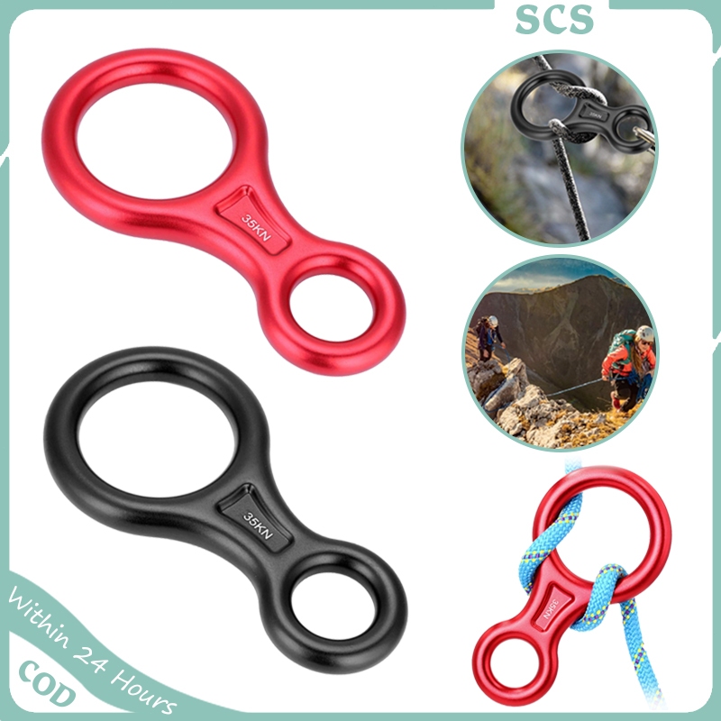 Aluminum Magnesium Alloy 8 Descender Rappel Ring Rock Climbing Rescue ...