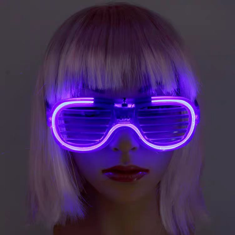 Party Led Glow Cold Light Eyes Glasses Light Up Shades Flash Rave ...