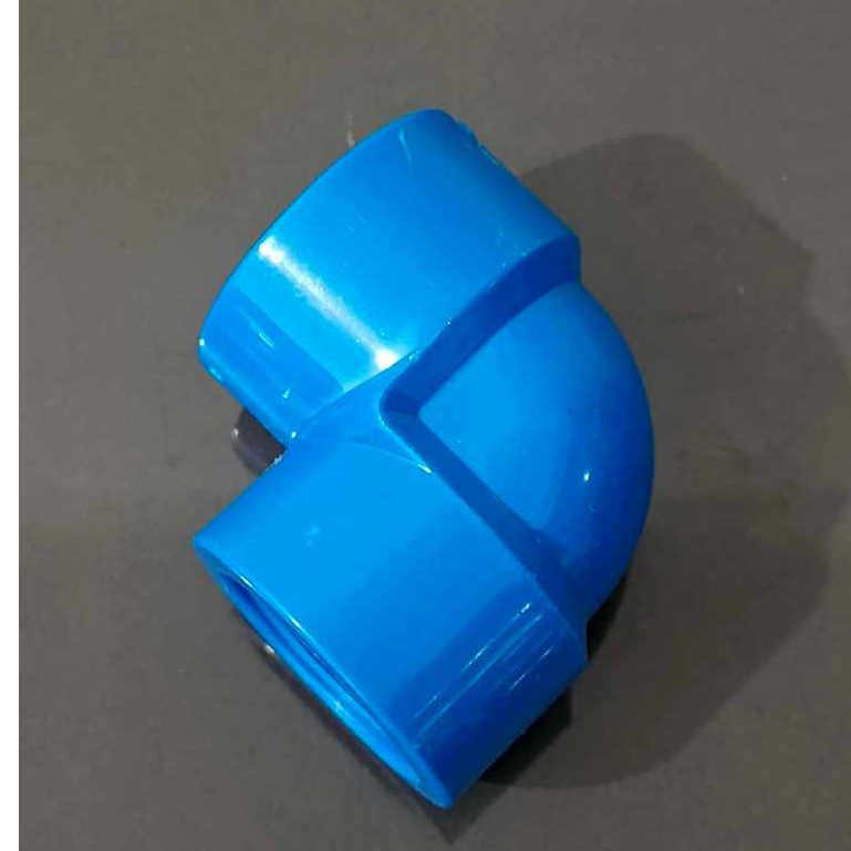 PVC BLUE FULL THREAD ELBOW WATERLINE FITTING SIZES 1/2 (20MM) 3/4