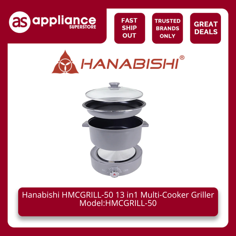 Hanabishi HMCGRILL50 13 in1 MultiCooker Griller Shopee Philippines