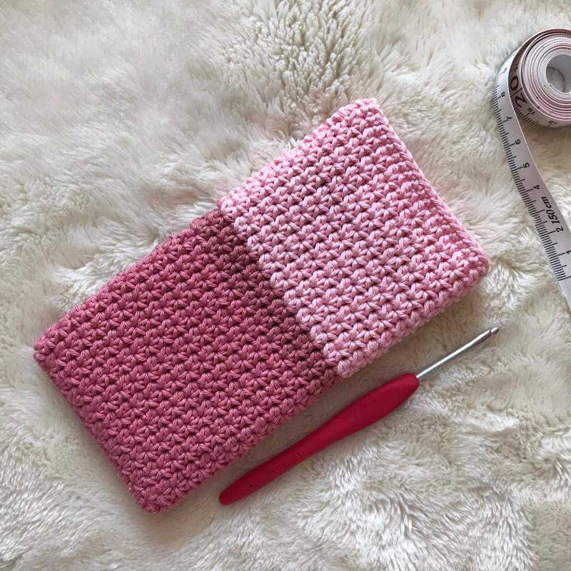 thicker crochet phone pouch, phone cover for iphones and android