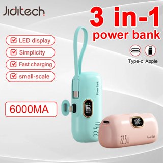 Jiditech Mini Power bank 6000mAh 22.5W Fast Charging Portable For Type ...