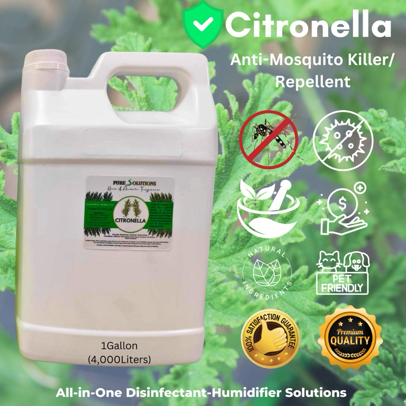 CITRONELLA Mosquito Repellent 1 Gallon with Antibacterial Solution for Humidifier Sprayer