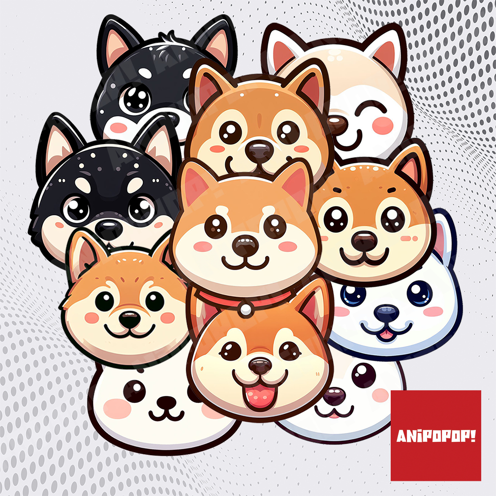 Shiba Inu Dog Cute Cartoon Waterproof Stickers for tumblers ...