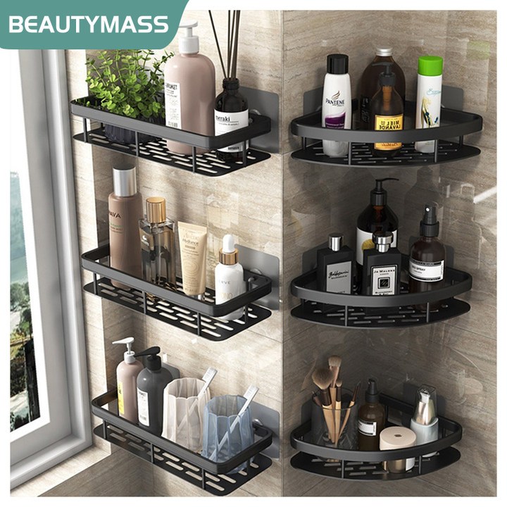 BTY Space Aluminum Bathroom Rack Stainless Bathroom Organizer Storage ...