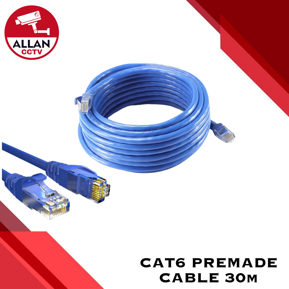 Allan CCTV 20M 30M 40M 50M 60M Cat6 Indoor Cable Rj45 Ethernet Lan ...