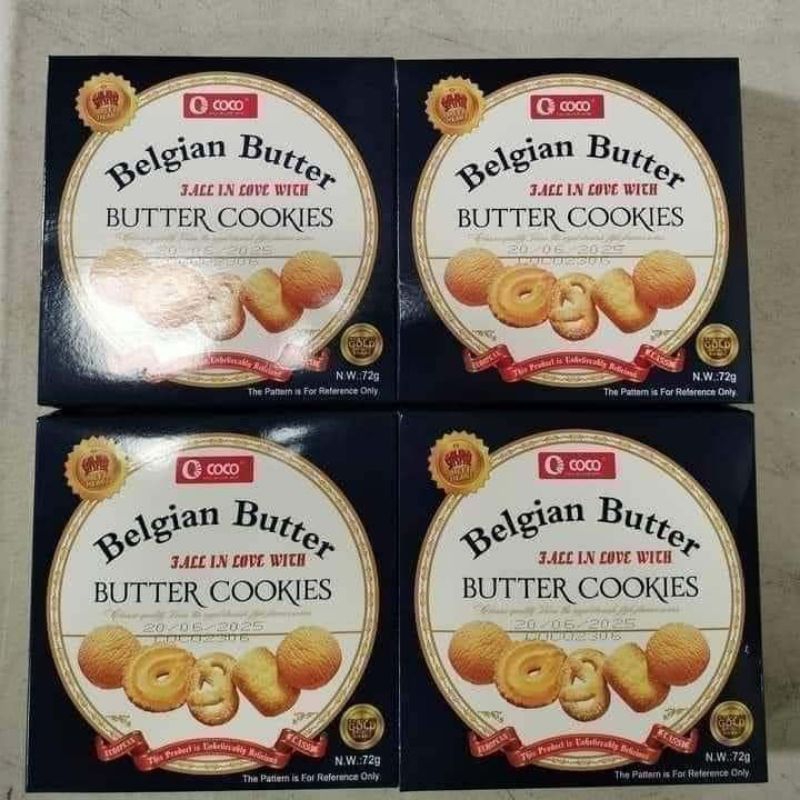 Coco Belgian Butter Cookies 72g Box 4pcs na Shopee Philippines