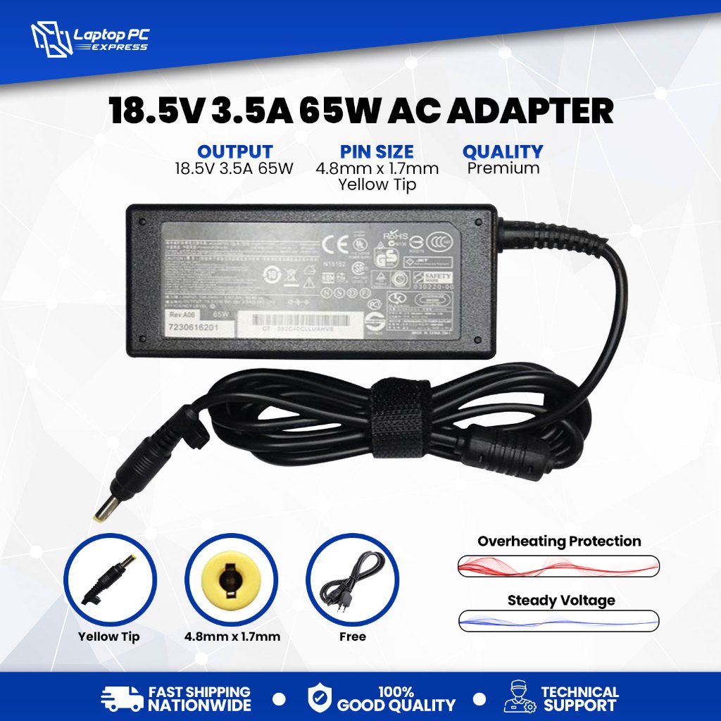 Caricabatterie Alimentatore Per HP COMPAQ F500 F700 C300 C500 C700 ORIGINALE 65W - Foto 10