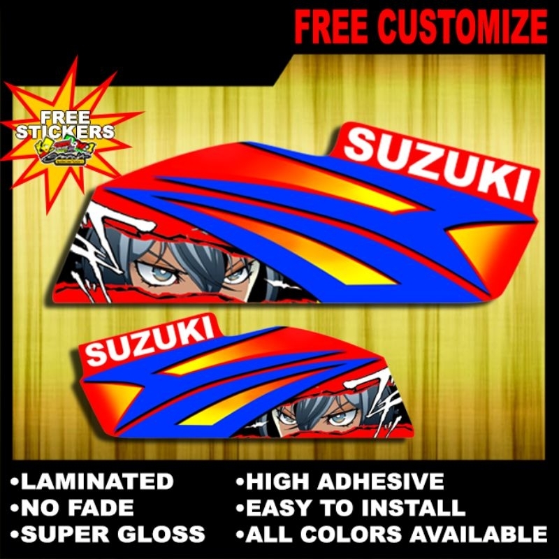 Suzuki x4 tank anime sticker decals | Shopee Philippines