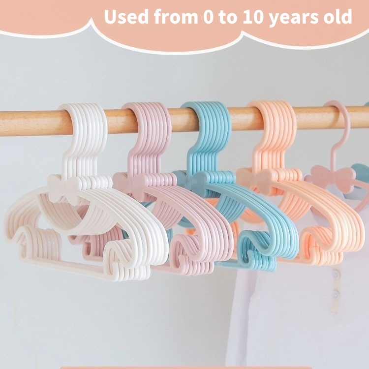 ( 10 PCS ) Kids Trendy Clothes Hanger Drying Rack Suspension Hook ...