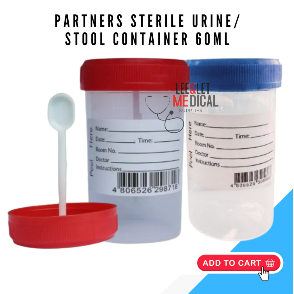 (L&L-J) Partners Sterile Stool Urine Container 60mL (1 Piece) | Shopee ...