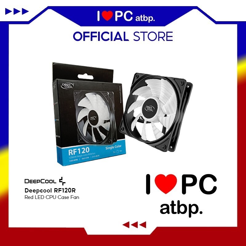 Deepcool RF120R Red LED CPU Case Fan (1300 RPM ,Hydro Bearing) | Shopee ...