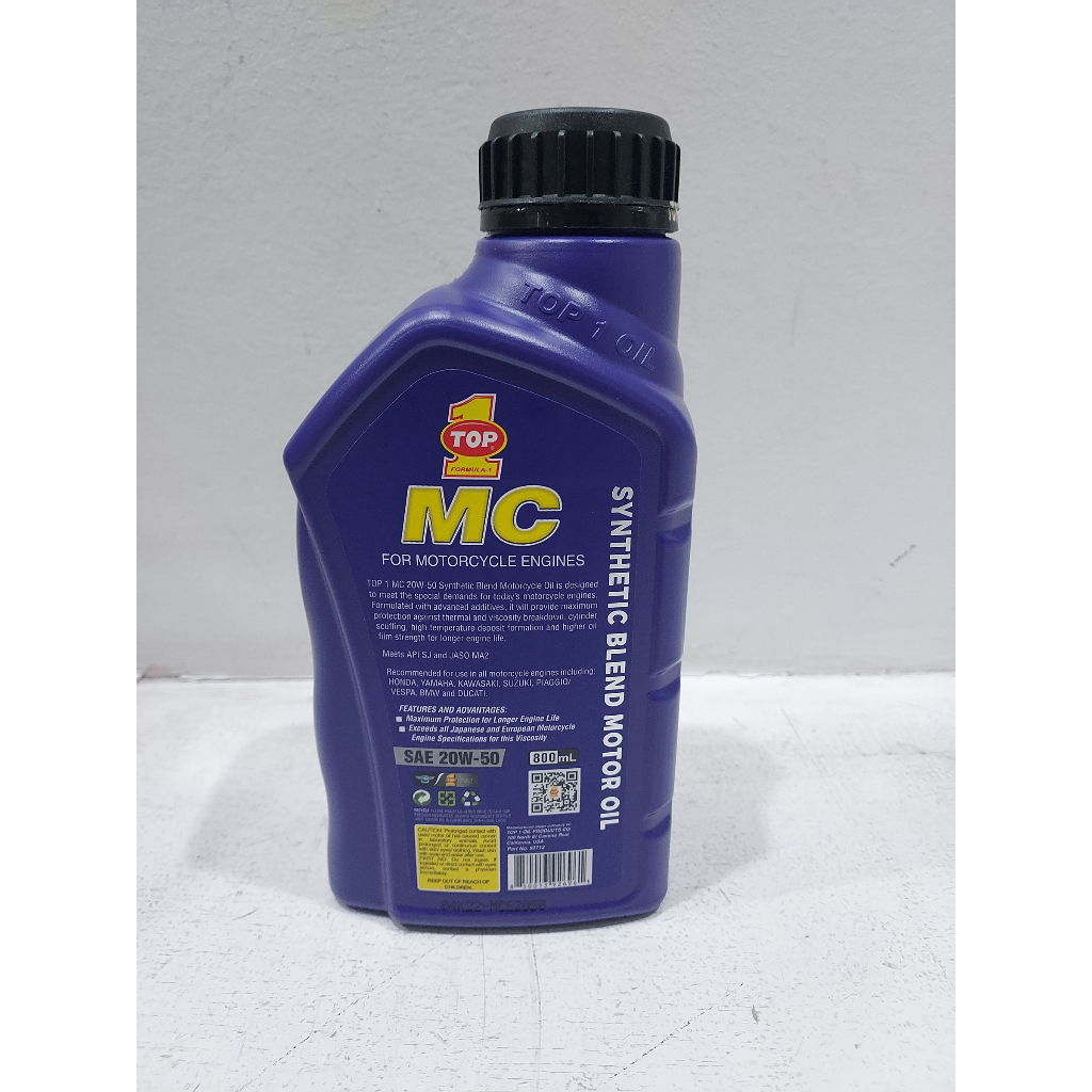 TOP-1 ENGINE OIL MC SYNTHETIC OIL SAE 20W-50 & ACTION MATIC SAE 10W-40 ...