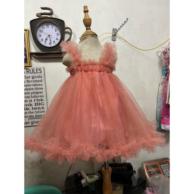 Ruffled Tutu Gown, Tutu Dress Party Dress Milestone OOTD | Shopee ...