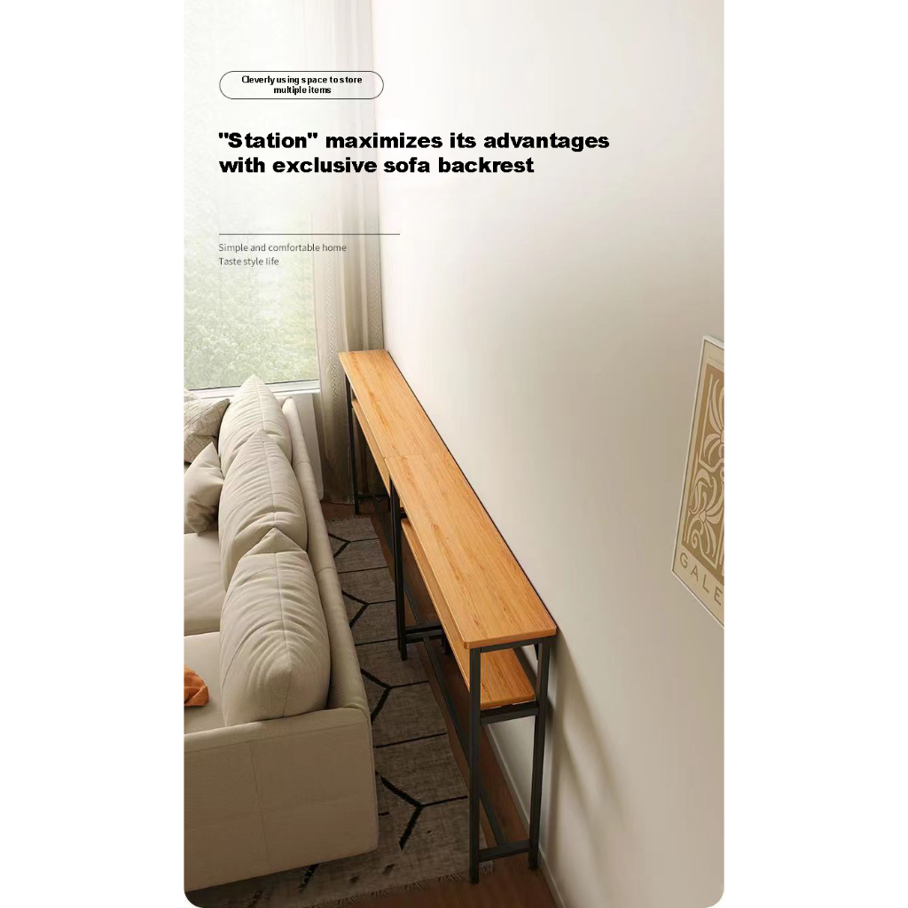 Narrow frame sofa side table storage rack bed back storage rack bedside ...
