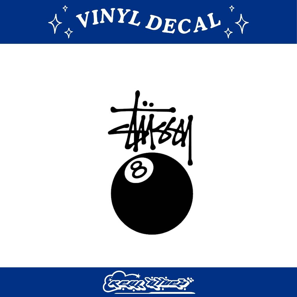 Stussy 8 Ball logo vinyl stickers brand laptop tumbler decals | Shopee ...