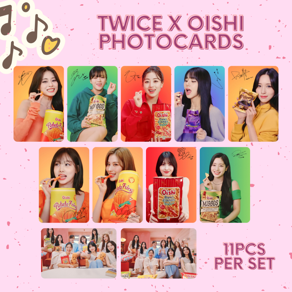 TWICE X OISHI UNOFFICIAL FANMADE PHOTOCARDS 11PCS | Shopee Philippines