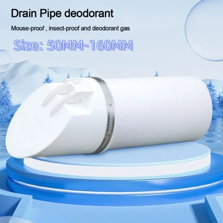 Drainage Pipe Floor Drains, White Anti Odor Insect-proof Roof Cover ...