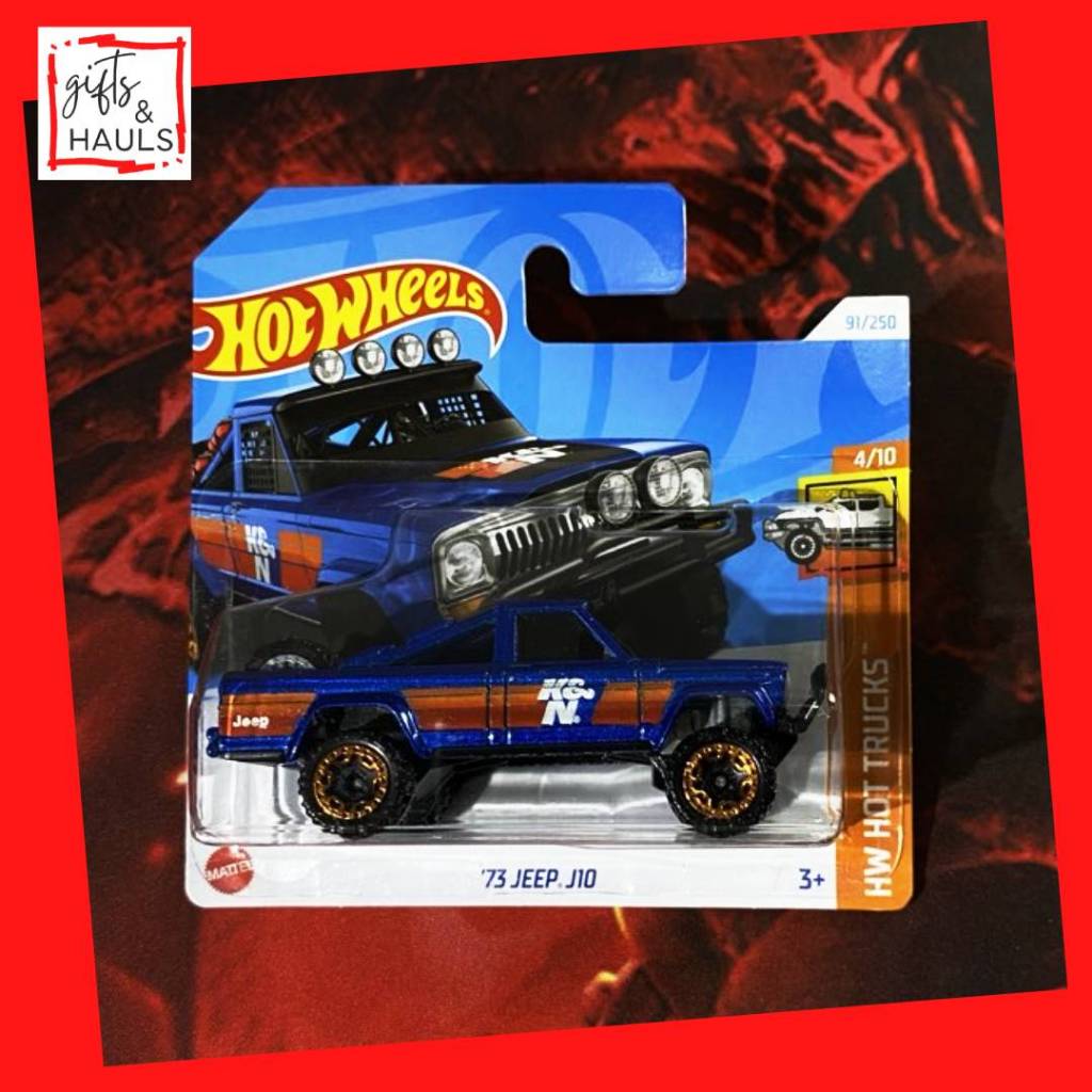 Hot Wheels - '73 Jeep J10 (Blue) - HW Hot Trucks 4/10 Diecast Toy Cars ...