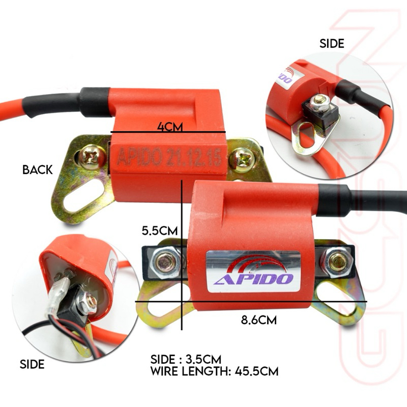 Original Apido Universal Ignition Coil Compatible For Carb Type Motor Only Shopee Philippines