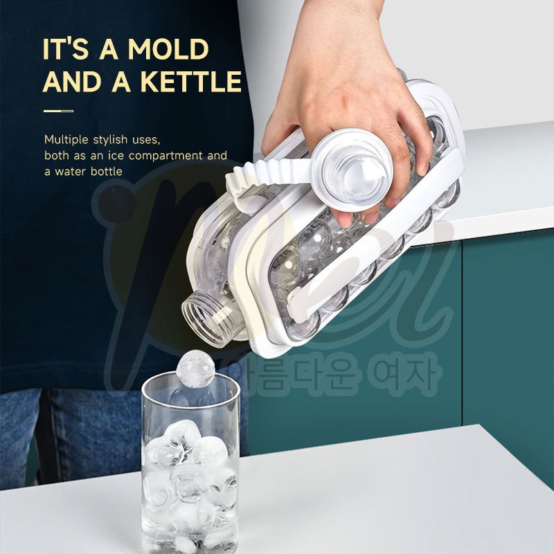 Ice Ball Maker Bottle Ice Cube Maker With Cover Ice Ball Molder Silicon ...