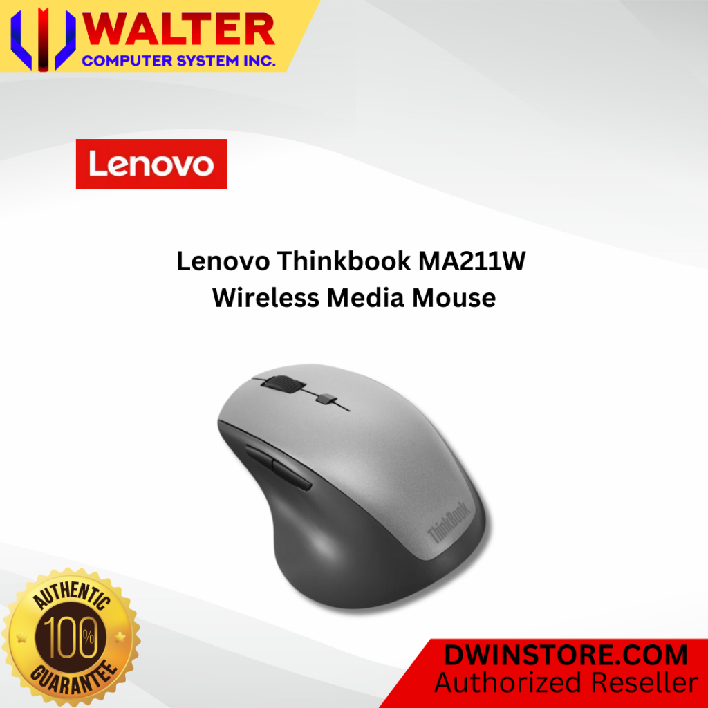 Lenovo Thinkbook MA211W Wireless Media Mouse | Shopee Philippines