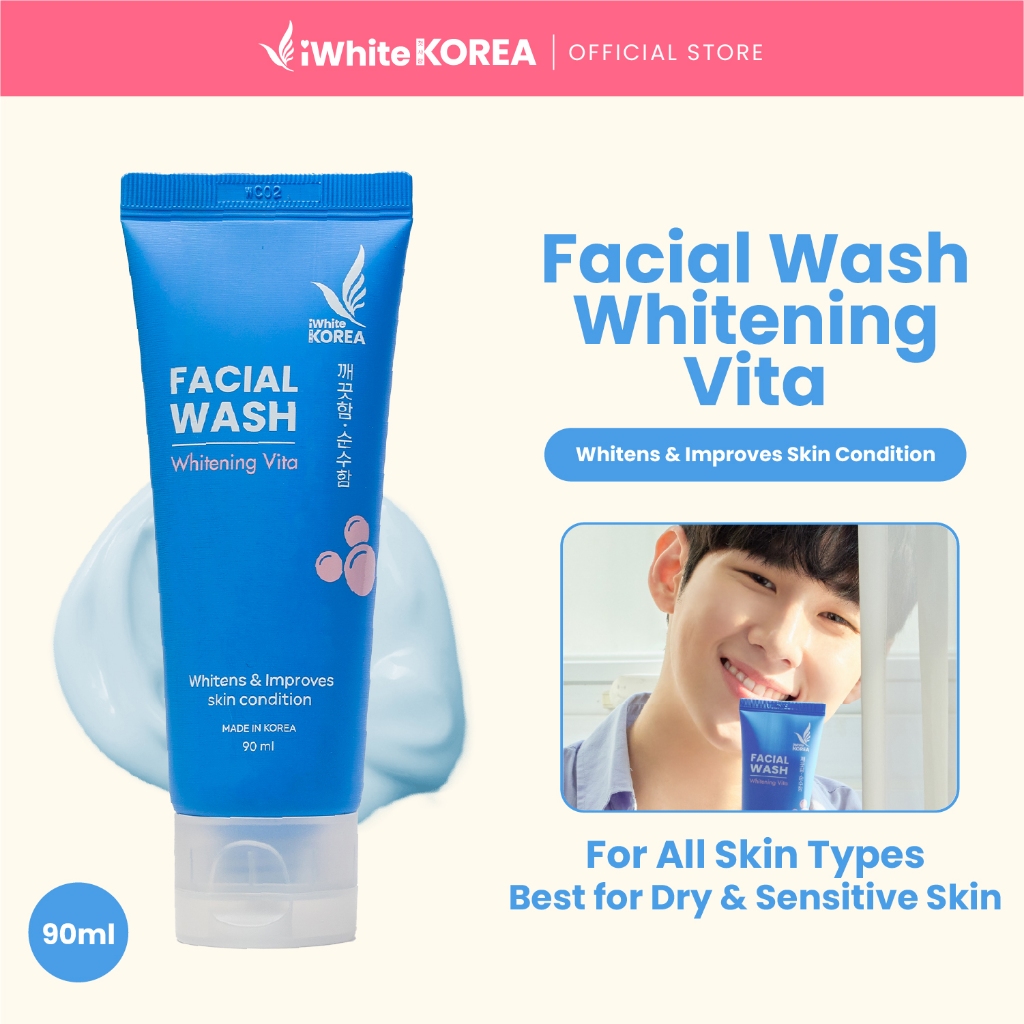 iWhite Korea Facial Wash Whitening Vita 90ml Whitens & Improves Skin ...