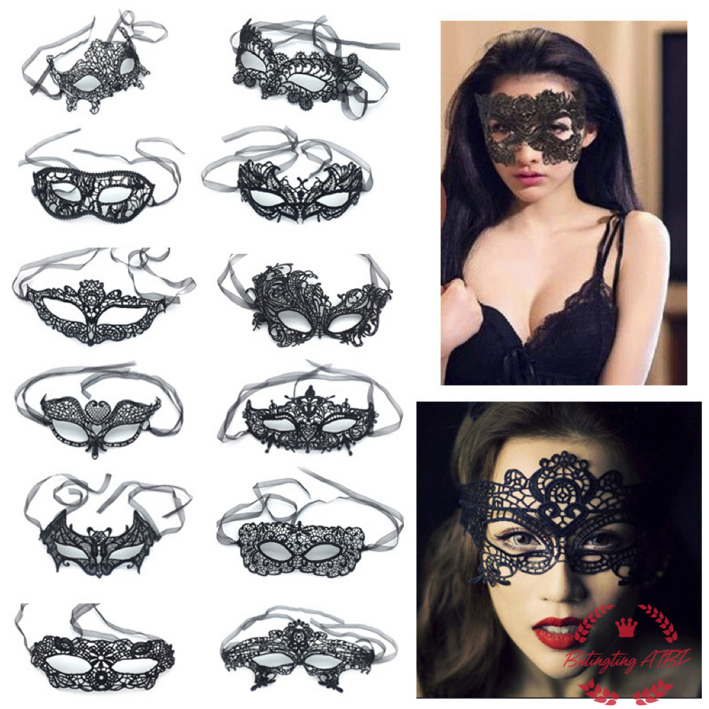 Burlesque Half Mask - Pink/Black - Costume Accessory - Adult Teen
