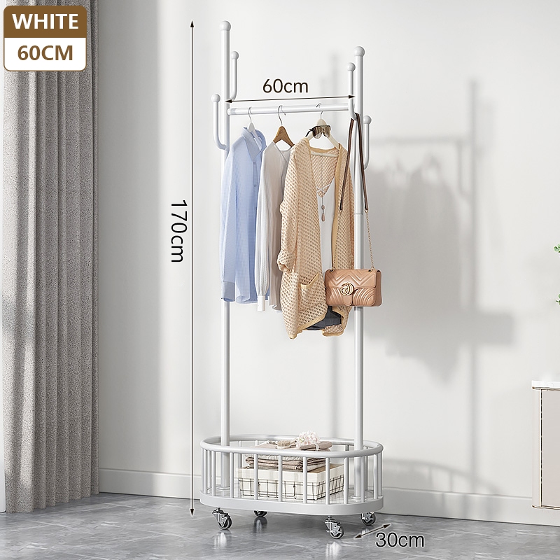 Movable Clothes Rack Nordic Light Luxury Home Room Coat Rack With ...