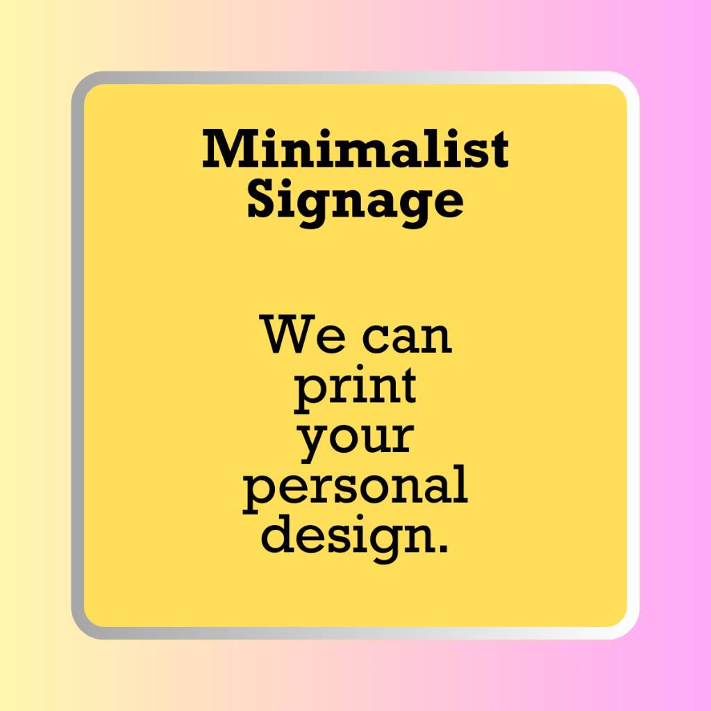 Minimalist Signage I Photo Paper Laminated | Shopee Philippines