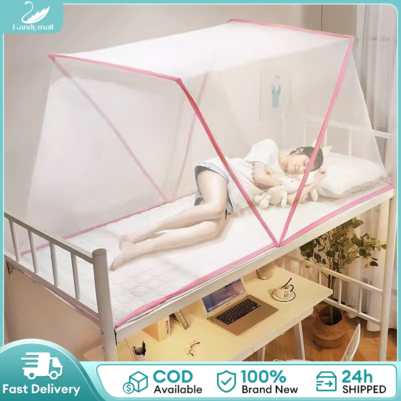 Foldable Mosquito Net family size dormitory bedroom Mosquito Net Blue ...