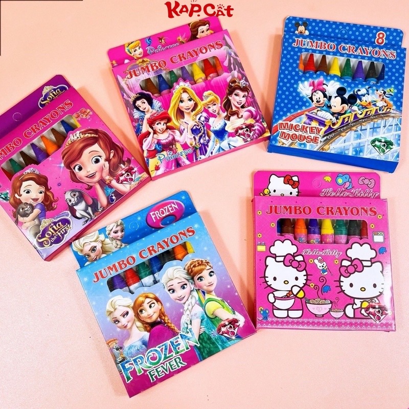 KAP.CAT 7008 JUMBO CRAYONS (8colors) | Shopee Philippines