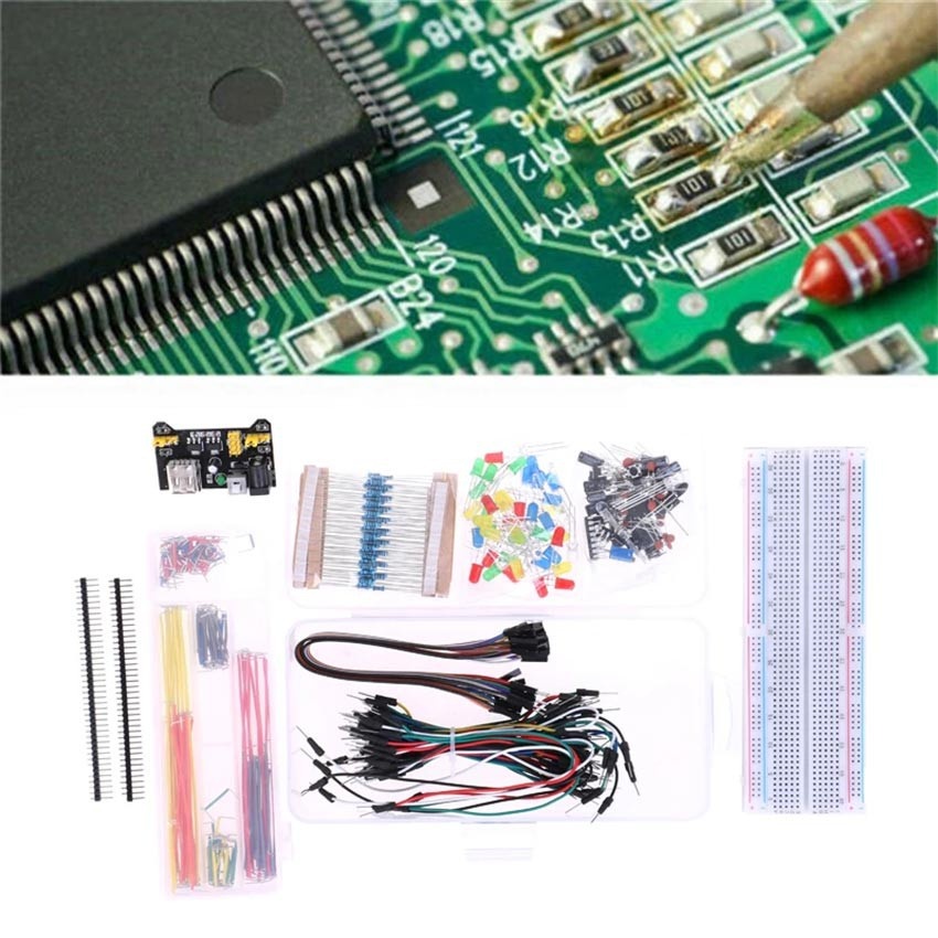 Breadboard Set 830 Electronic Component Basic Starter Kit with ...