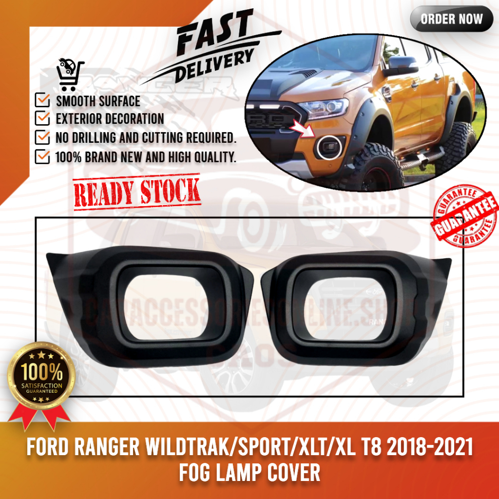 Brute Status Round Matt Black Fog Light Covers/Guards – Ford Ranger T6 T7 2015-2019 – FR7-FGC-CIR