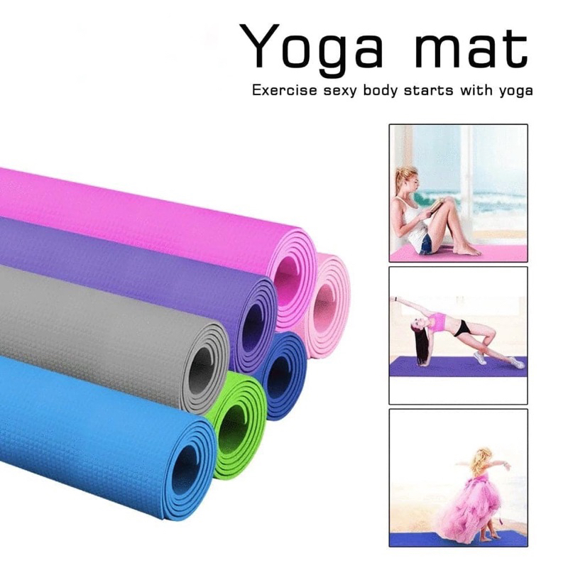 Emywang Yoga Mat Thick Non slip Fitness Pad For Yoga Exercise Meditation Gym Workout Mat Shopee Philippines