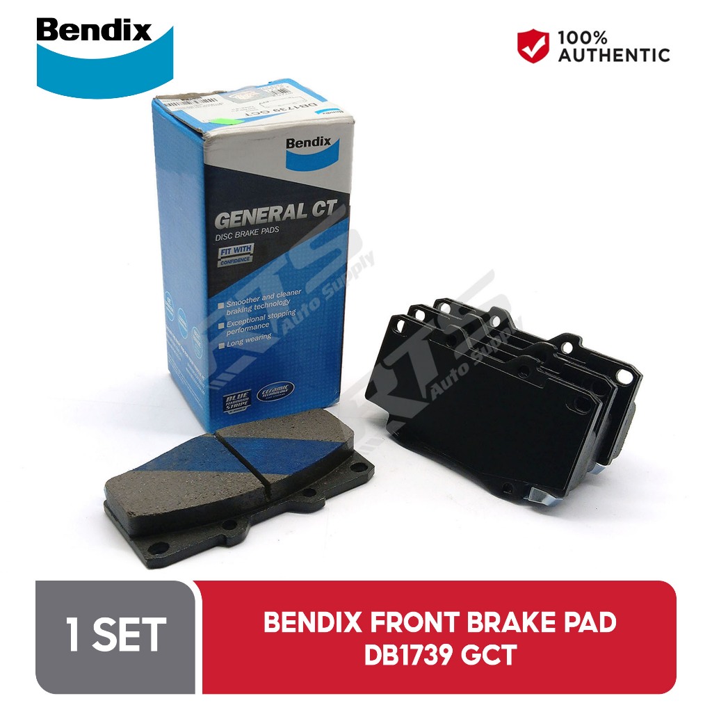Bendix Front Brake Pad Toyota Hilux 4x4 / Fortuner DB1739 GCT | Shopee ...