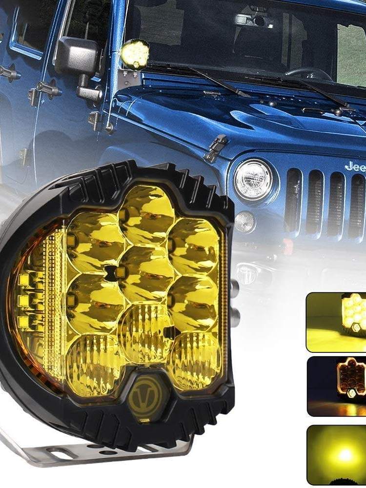 ANMINGPU 5inch 7inch 50W LED Work Light Pods Spot Flood Combo Beam Fog ...