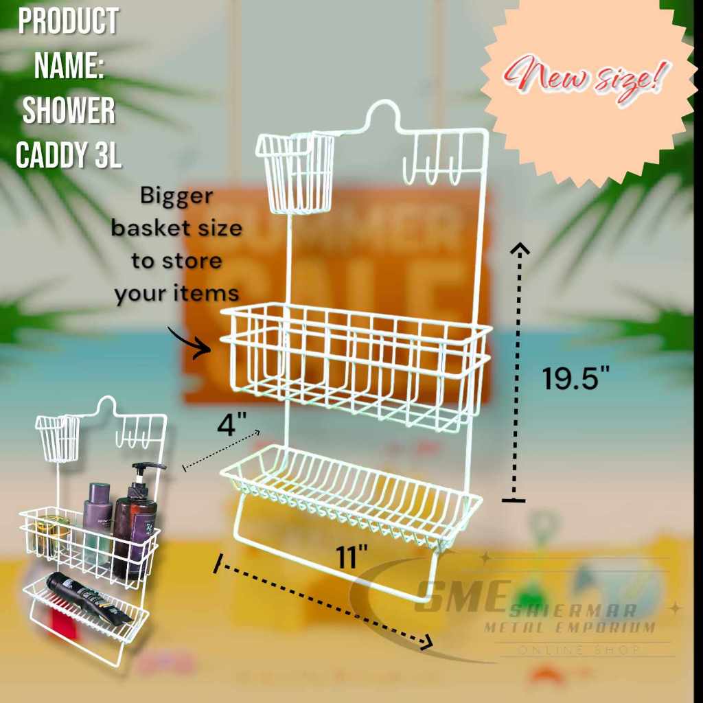 3 Layer Shower Caddy Bathroom Rack Organizer | Shopee Philippines