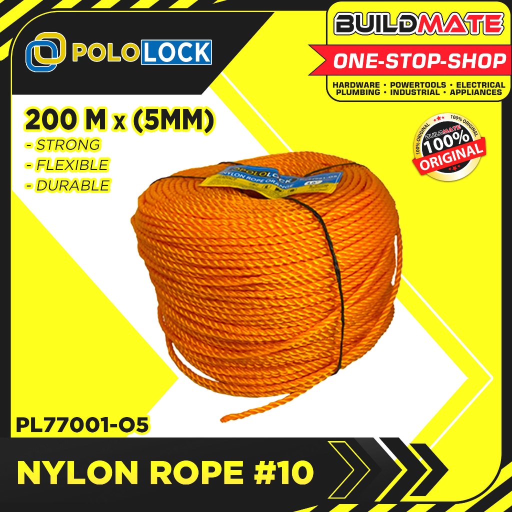 BUILDMATE Pololock 5MM x 200M Nylon Rope for Binding Woods & Trees ...