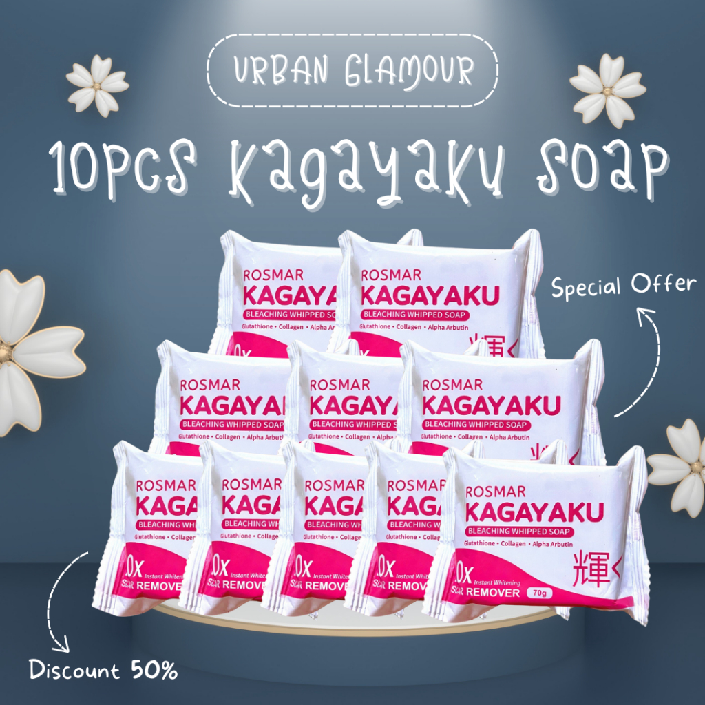 Original 10PCS Rosmar Kagayaku Soap Effective Whitening Soap Fda Approved  Authorized Distributor