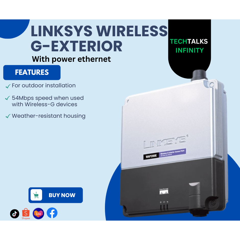 LINKSYS Wireless G-Exterior with Power Ethernet | Shopee Philippines