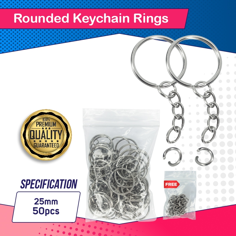 25mm Rounded Keychain Rings（50pcs/pack) | Shopee Philippines
