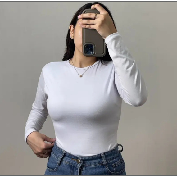New Double Lining Long Sleeve Solid Form Shirt Cotton Spandex Fitted ...