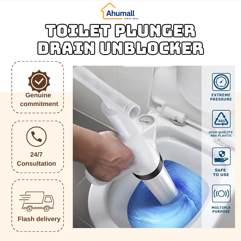 Drain Declogger Toilet Air Plunger High Pressure Toilet Cleaner Drain ...