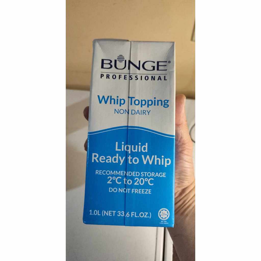 BUNGE Professional Whip Topping Non Dairy 1 litre Shopee Philippines
