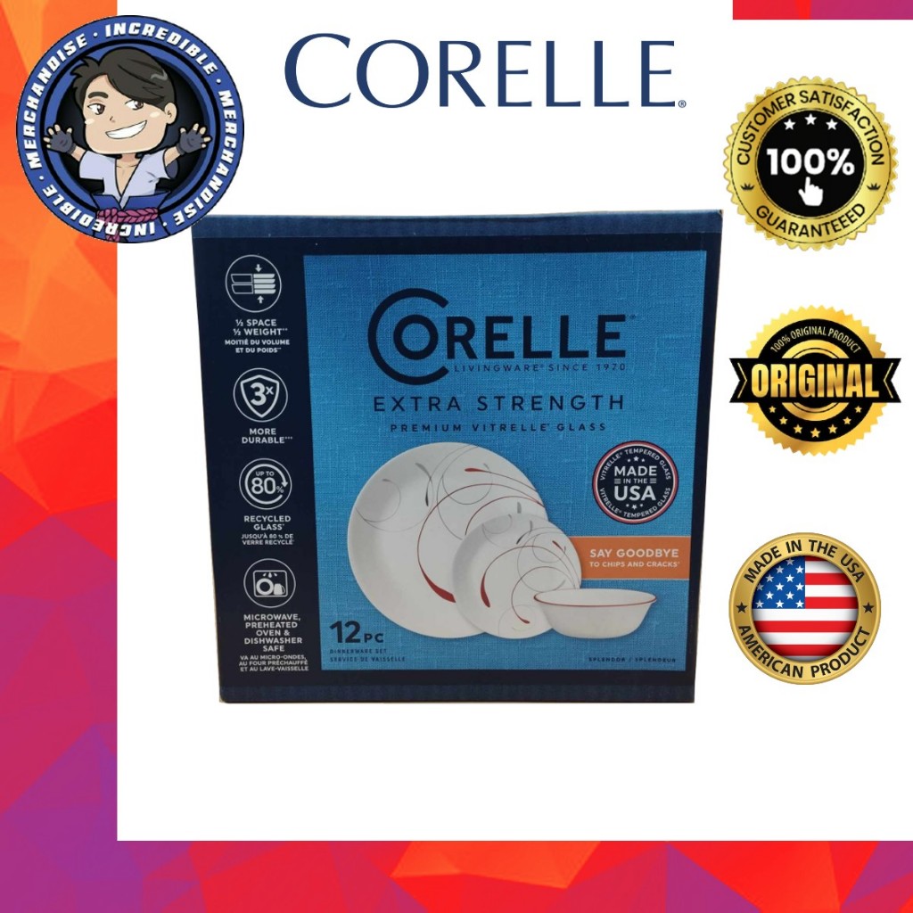 Corelle Round Splendor 12 Pcs Dinnerware Set | Shopee Philippines