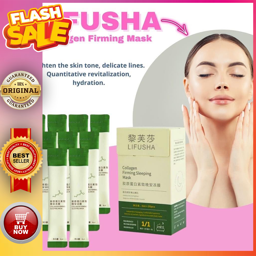 20pc/box LIFUSHA Collagen Firming Sleeping Mask No-Cleaning Hydrating ...