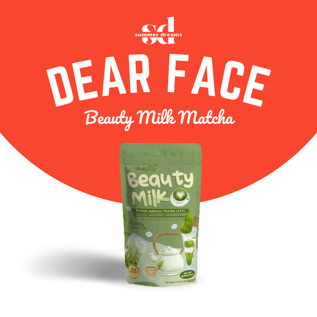 DEAR FACE Beauty Milk Matcha Collagen Drink 10 Sachets | Shopee Philippines