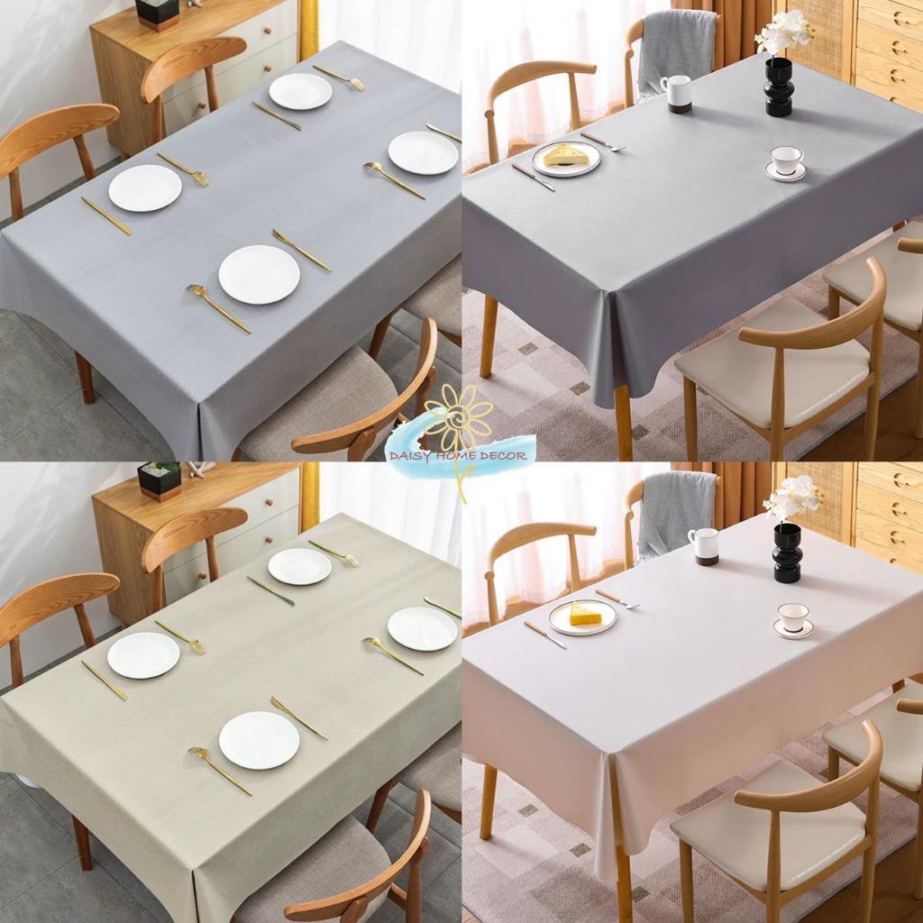 MANTEL Wipeable Tablecloth PVC Plastic Wipe Clean Waterproof ...