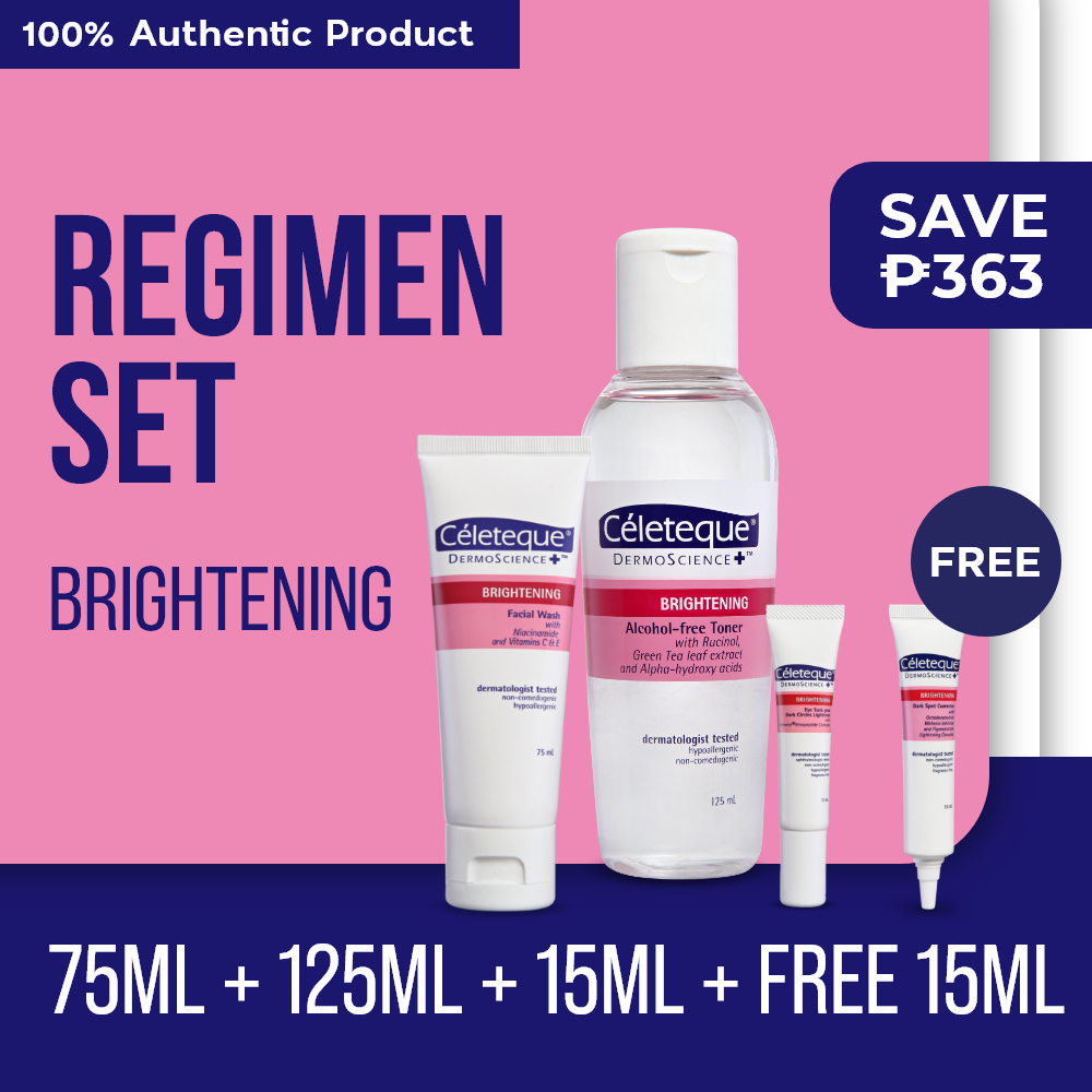 Céleteque Brightening Regimen Set (FREE Céleteque Brightening Dark Spot Corrector Gel 15ml